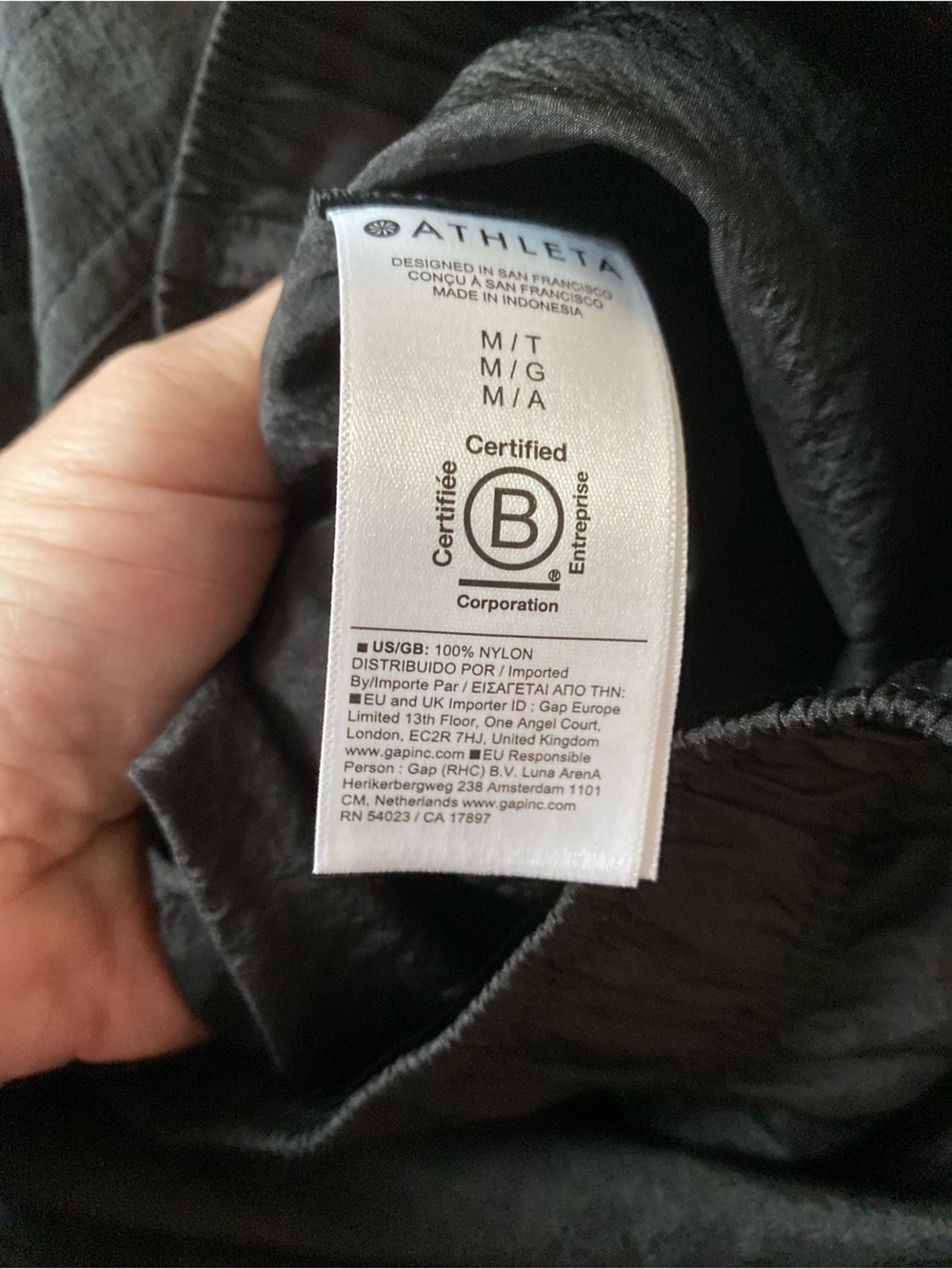 Athleta Lunar Sheen Utility mid rise nylon black pants - Picture 8 of 14